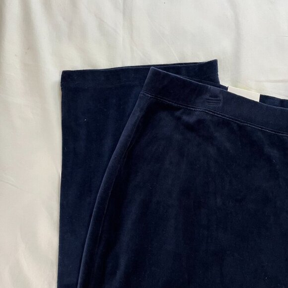 Style & Co Navy Blue Straight Leg High Waist Velour Lounge Pants NWT | Size XL - Picture 2 of 6